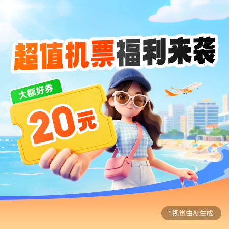 滴滴机票20元+15元券包活动封面
