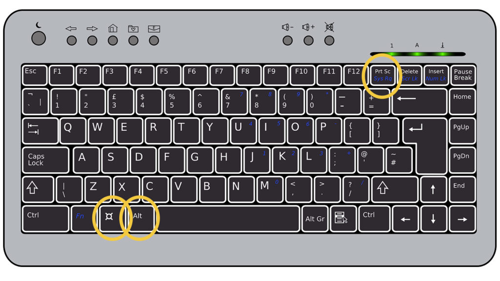 Windows键盘截图按键 PrtSc
