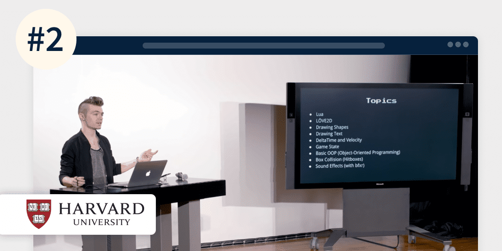2022年 8 套最佳 Lua脚本和游戏开发课程（免费+付费）：CS50’s Introduction to Game Development (Harvard University)