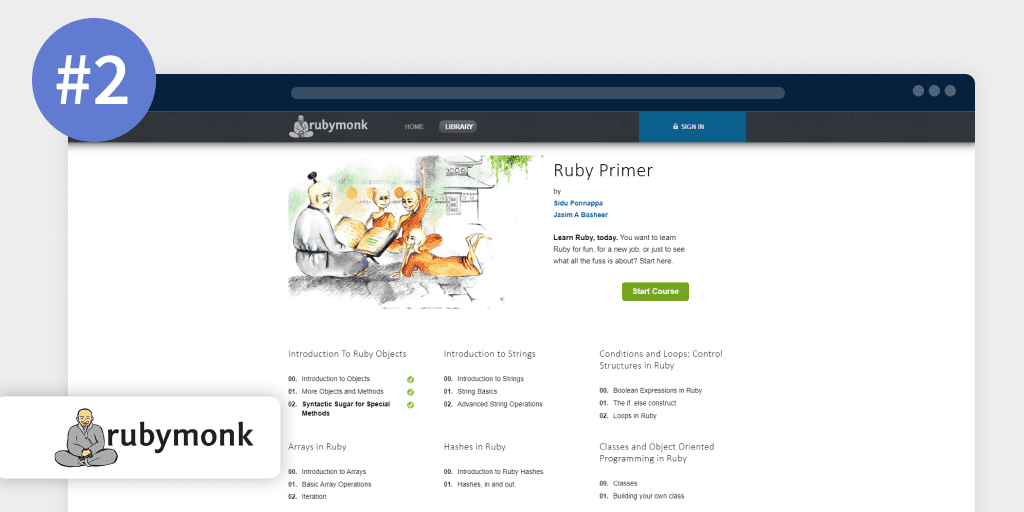 Ruby学习指南：2022年 9个最佳免费 Ruby 和 Ruby on Rails 课程：Ruby Primer (RubyMonk)