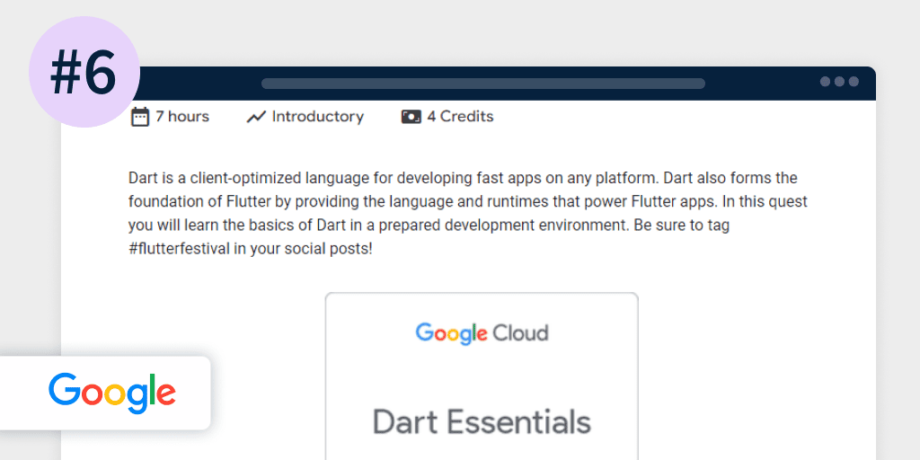 Flutter&Dart学习指南：2022年 8 个最佳 Flutter 和 Dart 课程：Dart Essentials (Google)