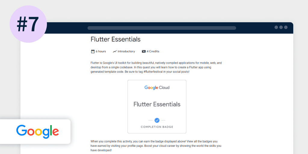 Flutter&Dart学习指南：2022年 8 个最佳 Flutter 和 Dart 课程：Flutter Essentials (Google)