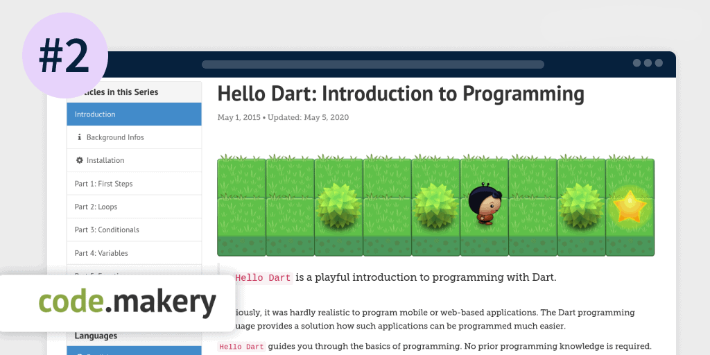 Flutter&Dart学习指南：2022年 8 个最佳 Flutter 和 Dart 课程：Hello Dart: Introduction to Programming