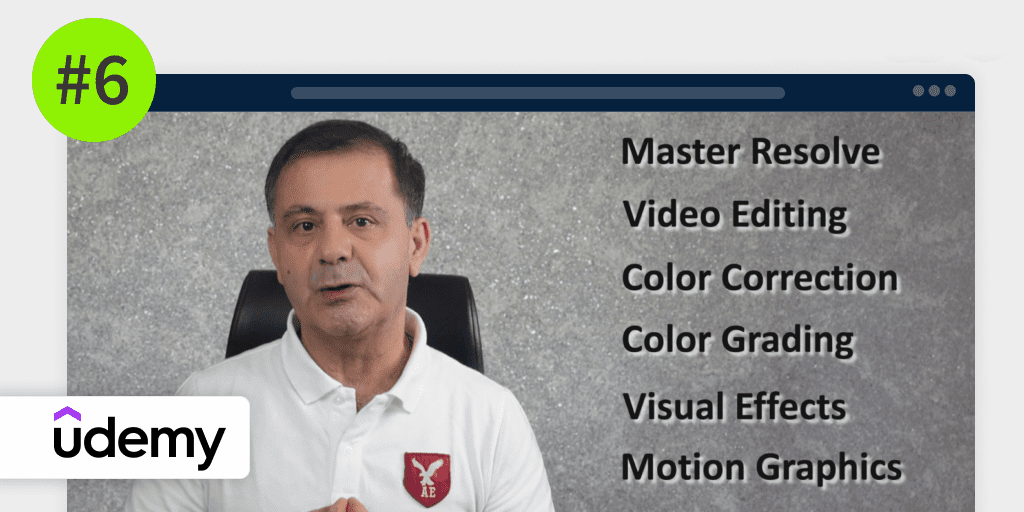 使用DaVinci Resolve 18/17进行视频编辑：初学者到高级（Udemy）