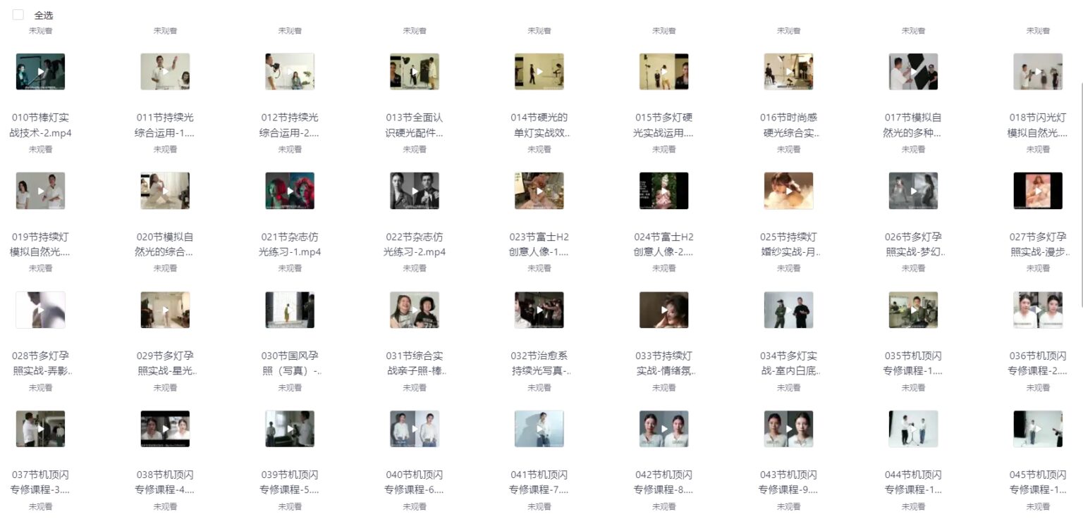 【36.2G全集】张小翼全能摄影班：从零到大师的进阶之路