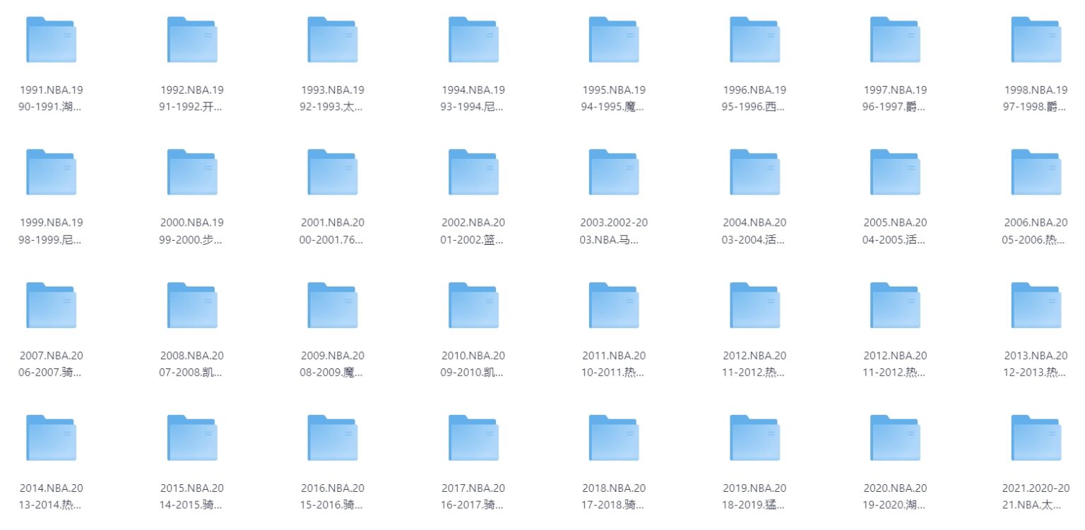 1991-2021年NBA总决赛全集1080P高清视频免费下载