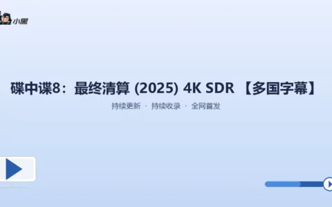 《碟中谍8：最终清算》2025 4K超清免费分享，畅享全程多国字幕！