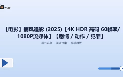 《捕风追影》2025全高清4K HDR 60fps 超清版免费下载，剧情动作犯罪完美融合