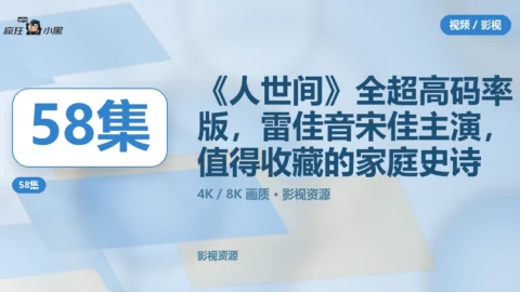 《人世间》58集全4K超高码率版，雷佳音宋佳主演，值得收藏的家庭史诗