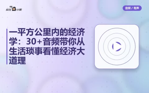 一平方公里内的经济学：30+音频带你从生活琐事看懂经济大道理，免费下载