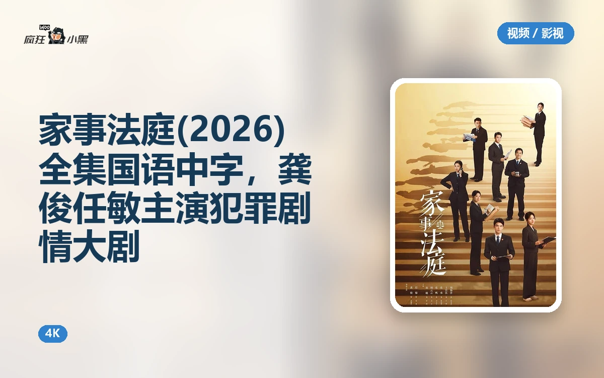 家事法庭(2026)全集4K国语中字,龚俊任敏主演犯罪剧情大剧