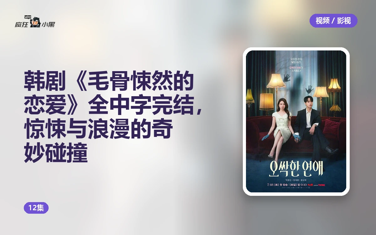 韩剧《毛骨悚然的恋爱》全12集中字完结,惊悚与浪漫的奇妙碰撞