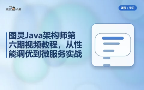图灵Java架构师第六期全套视频教程，从性能调优到微服务实战