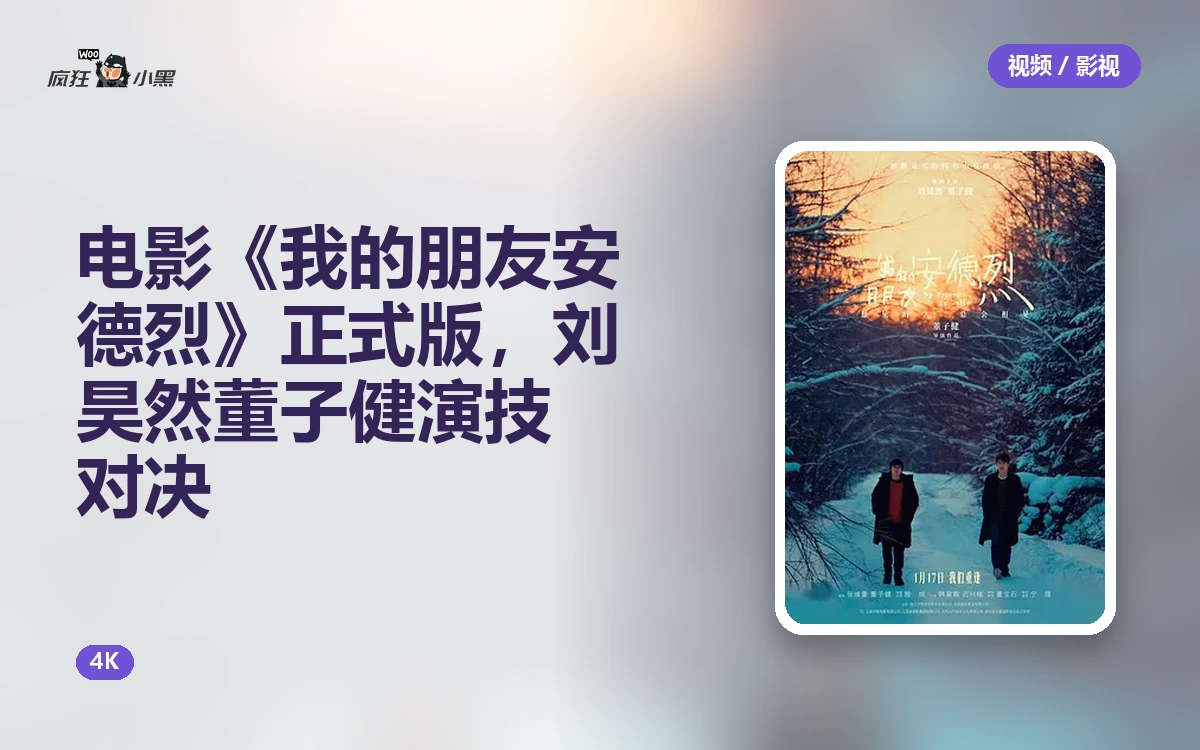 电影《我的朋友安德烈》4K正式版,刘昊然董子健演技对决