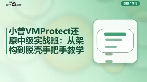 小曾VMProtect还原中级实战班：从架构到脱壳手把手教学